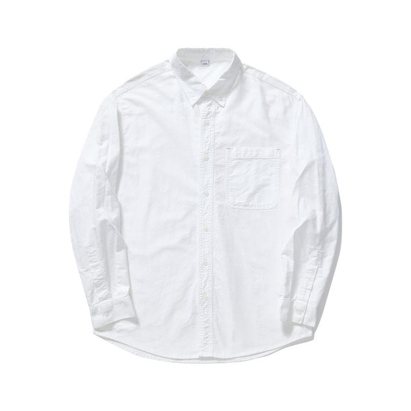 Camisa Oxford Manga Larga Color Sólido - Image 5