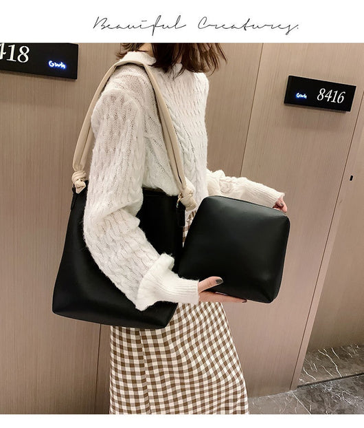 Bolsa Tote Grande Mujer Estilo Coreano - Image 9