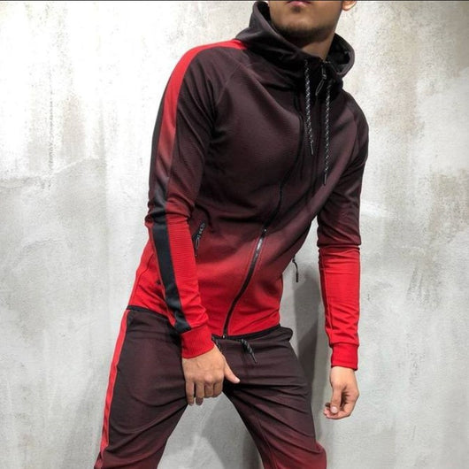 Sudadera con Capucha Degradada para Hombre - Hoodie Streetwear con Rayas Laterales - Image 9