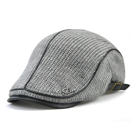 Gorra de Invierno Vintage Británica para Hombre - Gorro Tejido Grueso y Cálido - Image 2