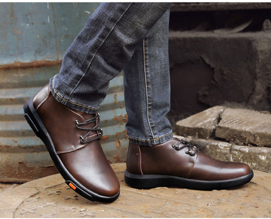 Zapatos Casuales de Cuero Nobuk para Hombre con Suela Flexible - Image 18