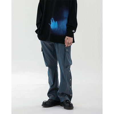 Pantalones Micro Flare con Degradado y Botones - Image 6