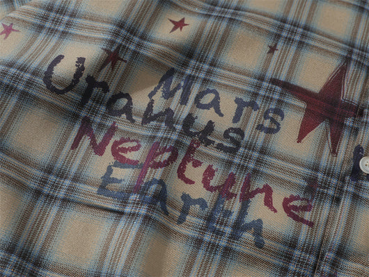 Camisa de Cuadros Manga Corta con Degradado para Hombre - Image 15
