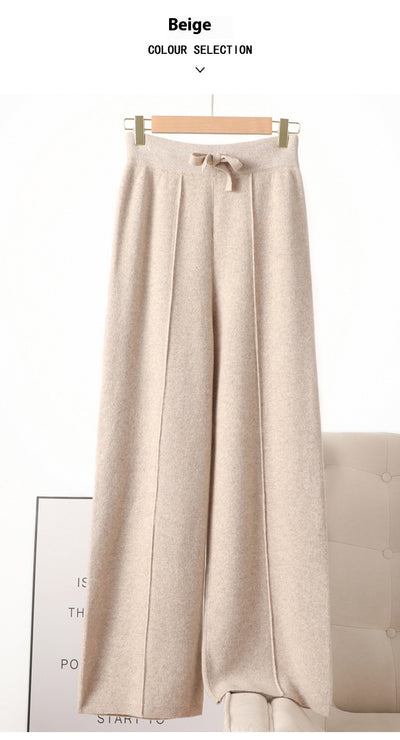 Pantalones de Lana Gruesa Cintura Alta con Caída Elegante - Image 13