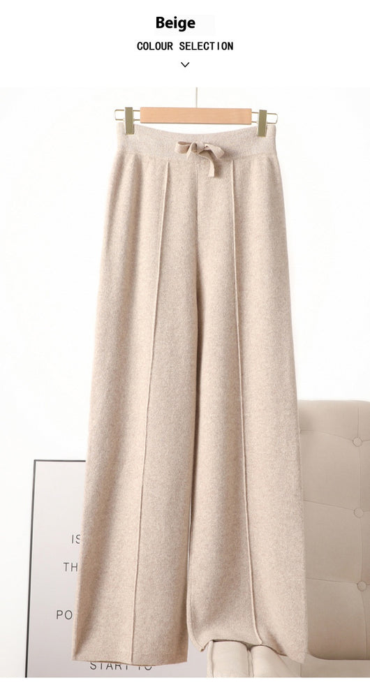 Pantalones de Lana Gruesa Cintura Alta con Caída Elegante - Image 13