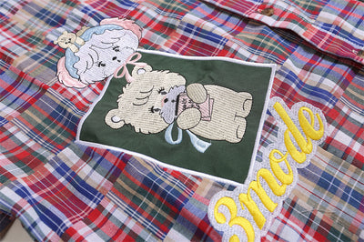 Camisa Cuadros Suelta Manga Corta para Hombre - Image 17