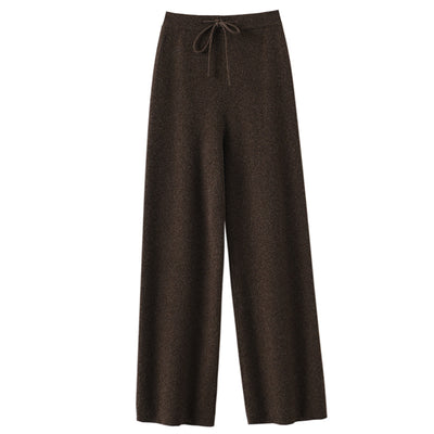 Pantalones de Lana Cintura Alta Relajados de Corte Recto - Image 10