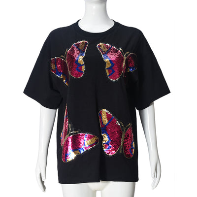 Blusa Escote Redondo con Lentejuelas Bordadas para Mujer - Image 14