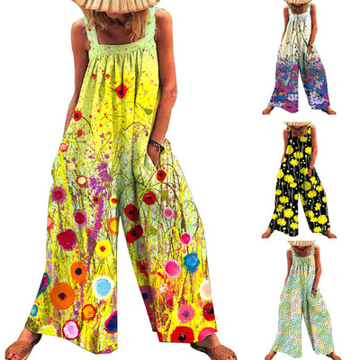 Jumpsuit Estampado de Pierna Ancha para Mujer