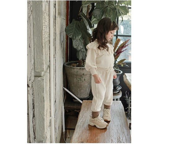 Pantalones de Buzo Niña con Moño Dulce
