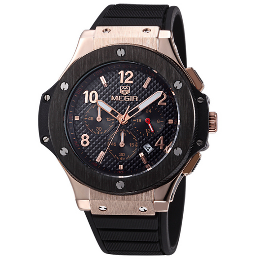 Reloj de Pulsera Deportivo Militar para Hombre con Cronógrafo de Cuarzo