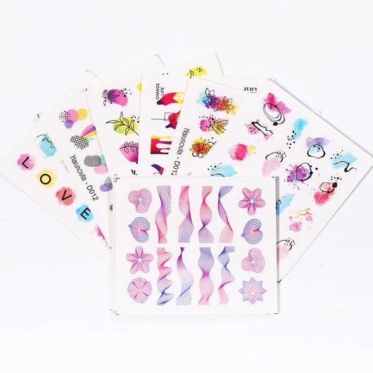 Calcomanías de Diseño de Uñas Arcoíris con Transferencia DIY - Image 12
