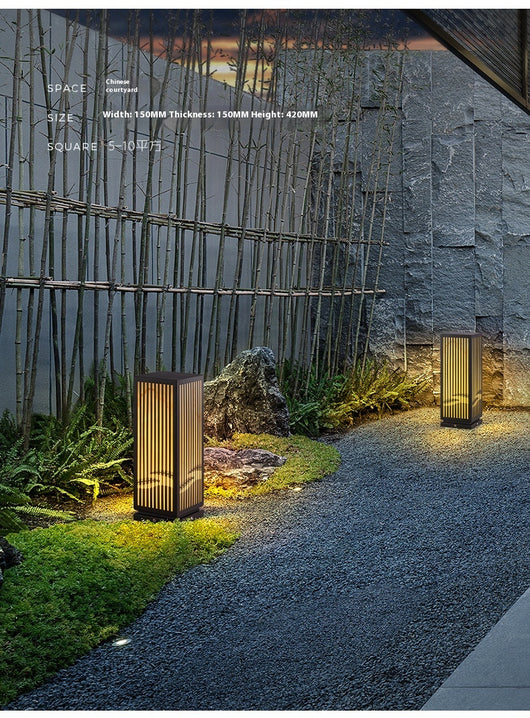 Lámpara de Piso Impermeable para Jardín Estilo Asiático - Image 8