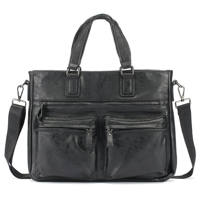 Bolso de Cuero PU para Hombre Estilo Business Casual con Múltiples Compartimentos - Image 5