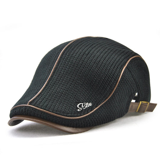 Gorra de Invierno Vintage Británica para Hombre - Gorro Tejido Grueso y Cálido - Image 3