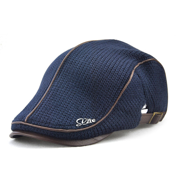 Gorra de Invierno Vintage Británica para Hombre - Gorro Tejido Grueso y Cálido