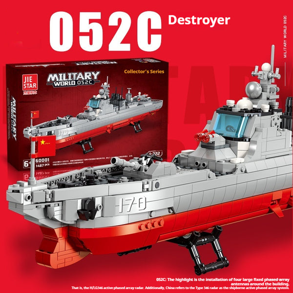 Juego de Construcción Destructor Serie Militar para Niños