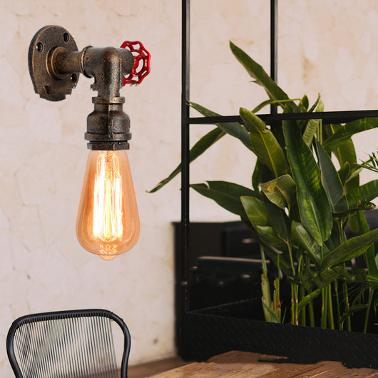 Lámpara de Pared Estilo Industrial Tubería de Agua para Hotel, Loft y Dormitorio