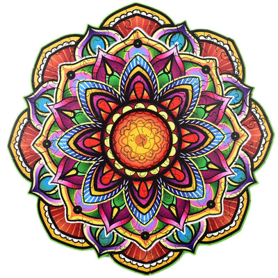 Rompecabezas de Mandala Irregular en Madera