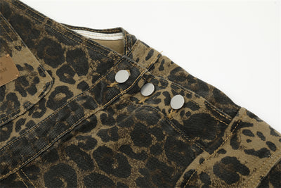 Pantalón Cargo Leopardo con Tirantes Ancho Pierna Suelta - Image 22