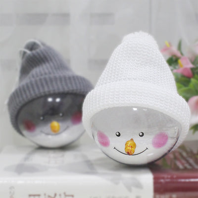 Decoraciones Navideñas: Muñeco de Nieve Plástico con Bolas y Colgantes para Niños - Image 2