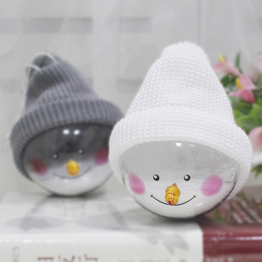 Decoraciones Navideñas: Muñeco de Nieve Plástico con Bolas y Colgantes para Niños - Image 2