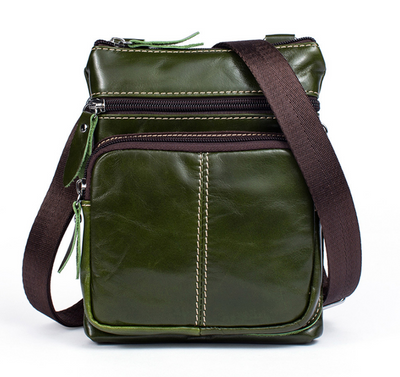 Bolso de Cuero Vintage con Cierre de Hombro para Hombre - Image 11