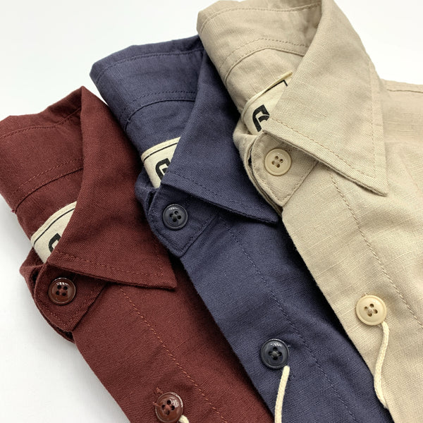 Camisa de Verano Hombre Algodón y Lino