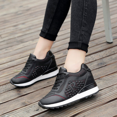 Zapatillas Blancas Casuales Elevadas Estilo Tendencia - Image 6