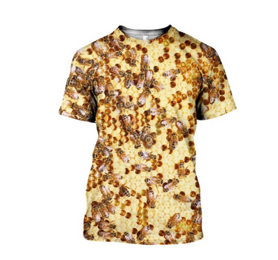 Camiseta Hombre Cuello Redondo Estampado Miel - Image 10