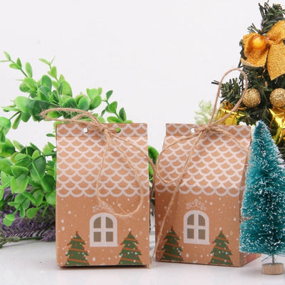 Pack 5 Bolsas para Galletas Navideñas Forma de Casa - Image 2