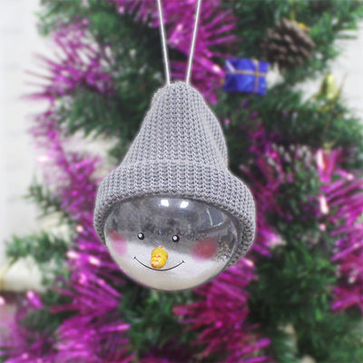 Decoraciones Navideñas: Muñeco de Nieve Plástico con Bolas y Colgantes para Niños - Image 3
