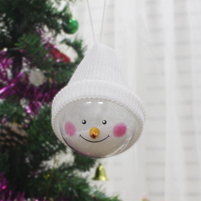 Decoraciones Navideñas: Muñeco de Nieve Plástico con Bolas y Colgantes para Niños - Image 5