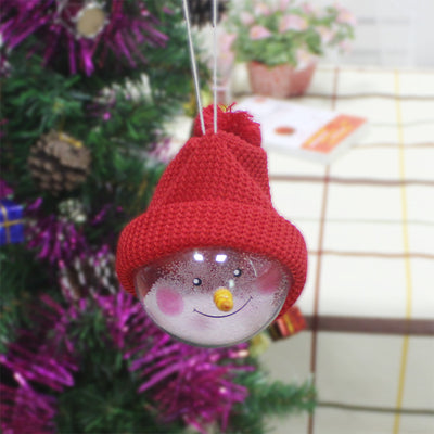 Decoraciones Navideñas: Muñeco de Nieve Plástico con Bolas y Colgantes para Niños - Image 4