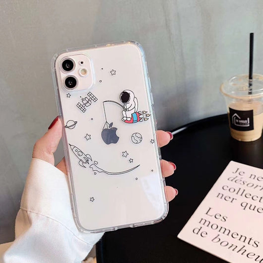 Funda para teléfono transparente con diseño de astronauta - Image 4