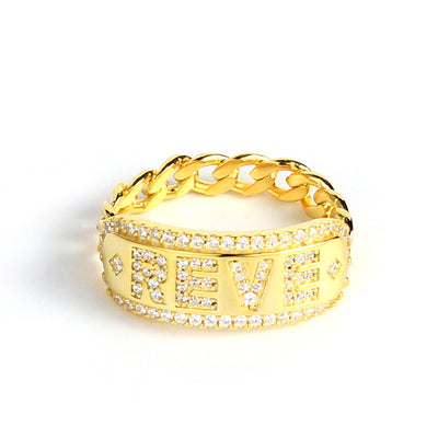Anillo de Plata 925 con Cristal y Diamante - Diseño Minimalista para Parejas