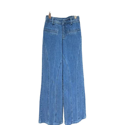 Pantalones Vaqueros Talle Alto con Moño y Pierna Ancha - Image 5