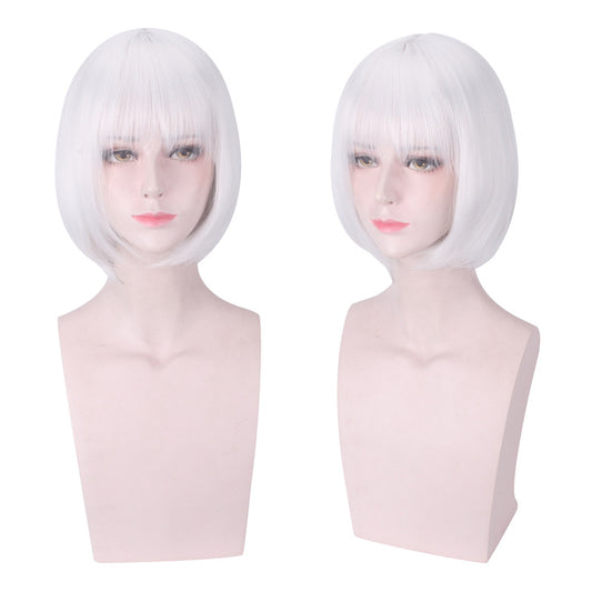 Peluca Cosplay Gris Plata Premium