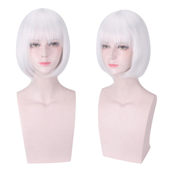 Peluca Cosplay Gris Plata Premium