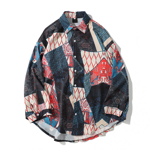 Camisa Estampada de Manga Larga
