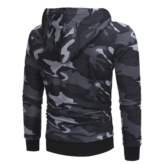 Sudadera Camuflaje con Capucha Slim Fit para Hombre - Image 3