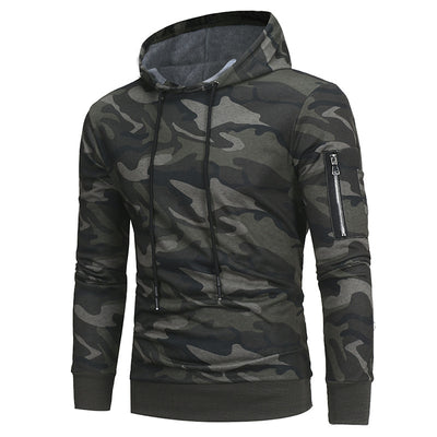 Sudadera Camuflaje con Capucha Slim Fit para Hombre - Image 4
