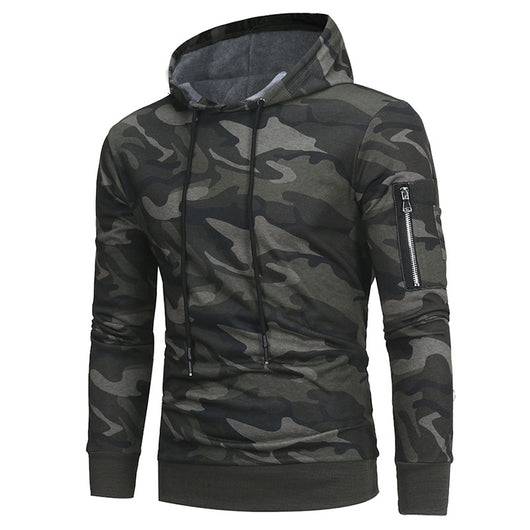 Sudadera Camuflaje con Capucha Slim Fit para Hombre - Image 4