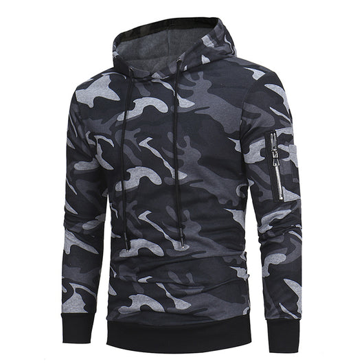 Sudadera Camuflaje con Capucha Slim Fit para Hombre - Image 2