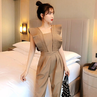 Jumpsuit Elegante de Cintura Alta con Volantes y Piernas Anchas - Image 12