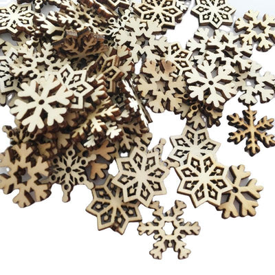 Copos de Nieve Decorativos de Madera con Acabado Natural - Image 8
