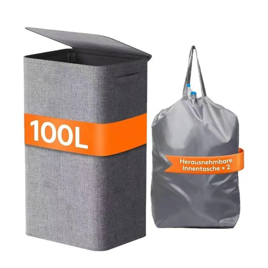 Canasta Plegable para Ropa Sucia con Tapa y Protección Antipolvo - Image 20