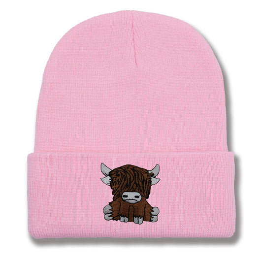 Gorro de Lana Tejido con Diseño de Yak Peludo - Abrigo Otoño e Invierno - Image 12