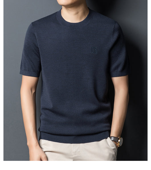 Suéter Cardigan Manga Corta para Hombre - Cuello Redondo - Image 7