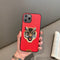 Funda para Teléfono de Cuero con Cabeza de Tigre Bordada